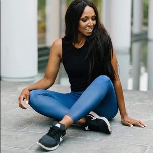 Zyia Blue  Metallic LnT Hi-Rise 7/8 (8-10) NWT